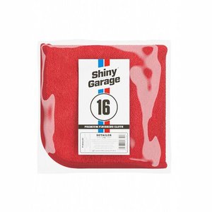 Shiny Garage Red Finisher Premium Microfiber Cloth 40x40cm 600GSM